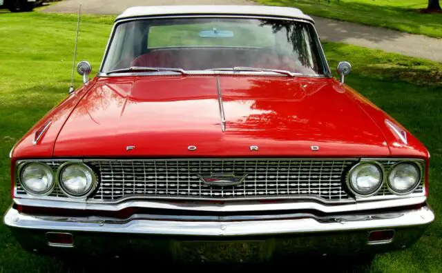 1963 500 convertible,stunning xl tribute red/red,restored,390/4 speed/ps,ptopexc