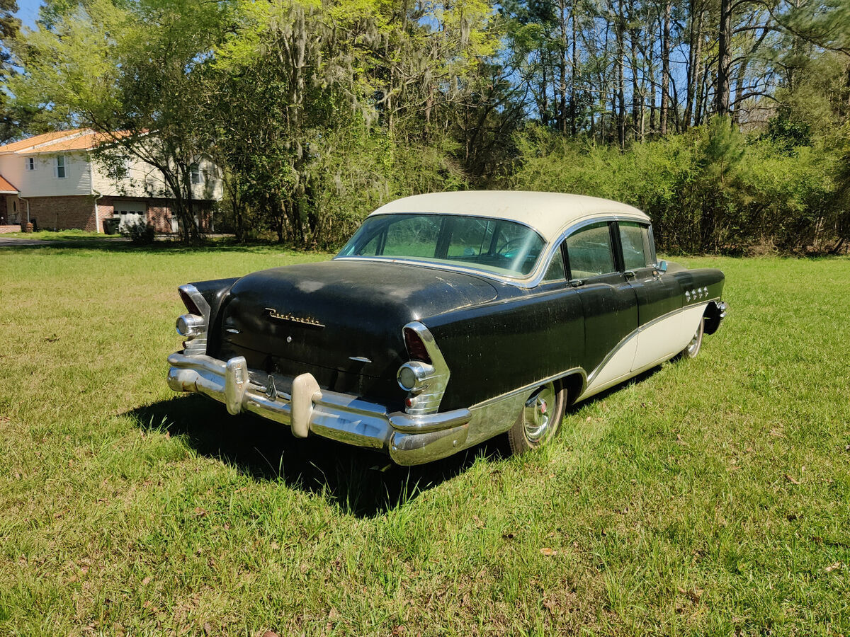 black w/ white 1955 buick roadmaster fireball v8 sedan 4d automatic power brakes