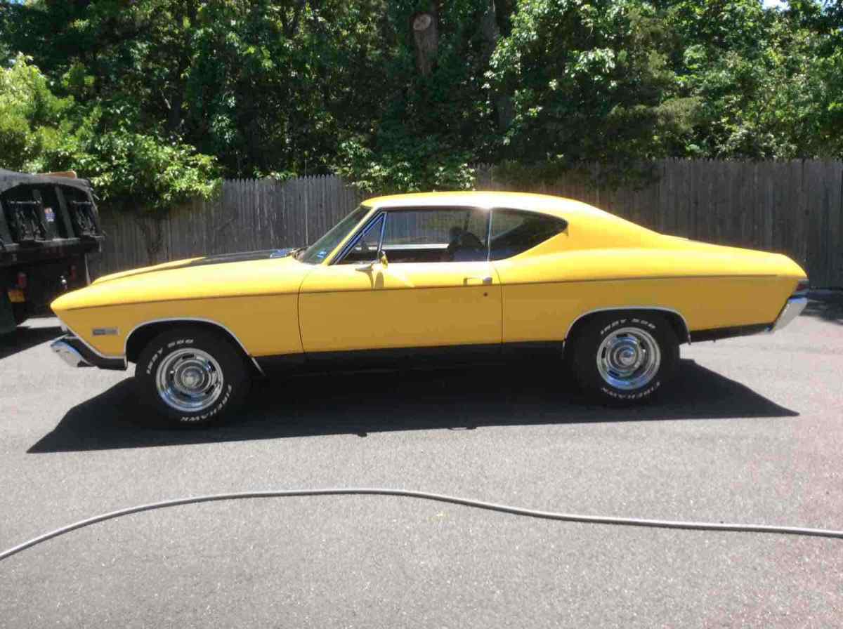 1968 chevrolet chevelle coupe sportscar yellow rwd manual ss396. true ss 138vin