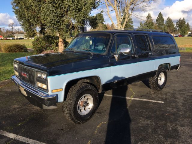 1989 gmc suburban 4x4 v1500 rust free worldwide no reserve runs great must see!!