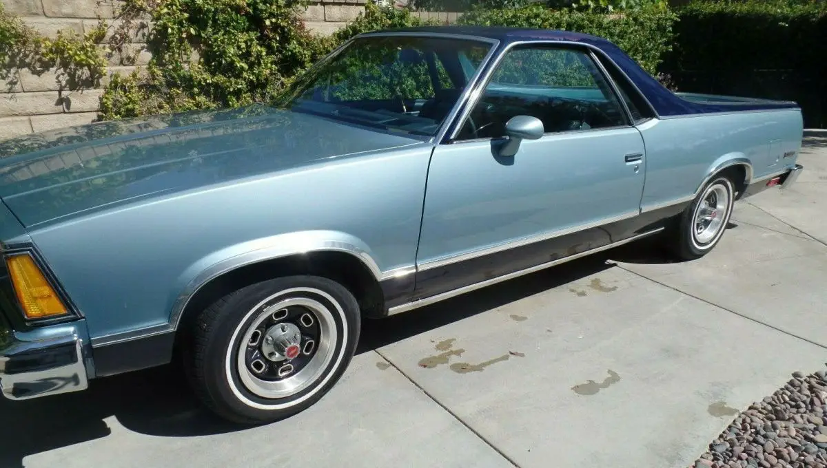 1980 chevrolet el camino v6 2-tone blue conquista 54,000 actual miles