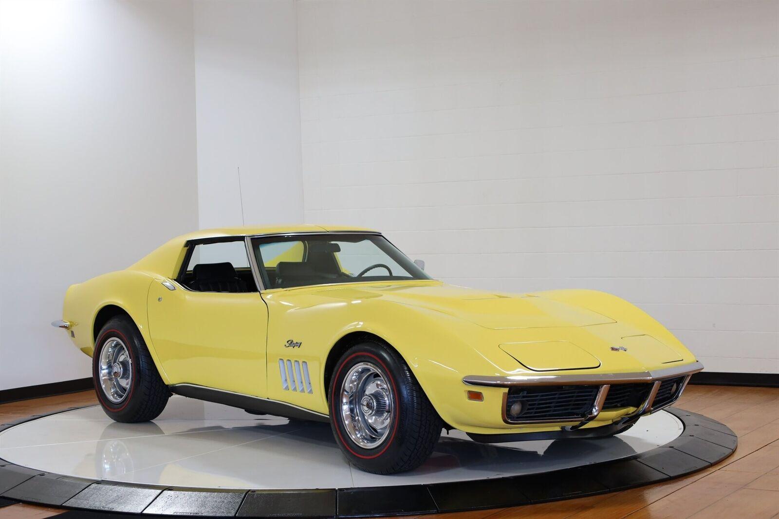 1969 chevrolet corvette yellow coupe 427 400hp tri power