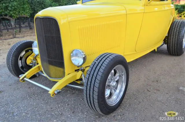 1932 ford model a 3 wndow - zinc yellow, american grafitti style coupe! nice!