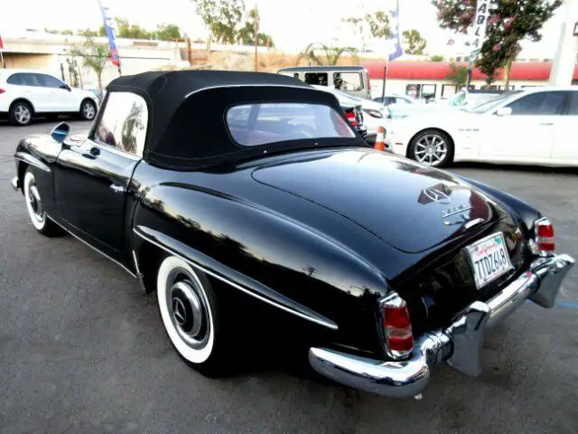 1962 mercedes-benz 190 sl roadster 21 miles black 4 speed manual