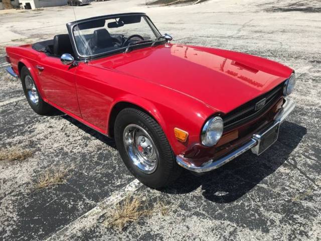 1971 triumph tr6 70621 miles red convertible i6 2.5l manual with overdrive