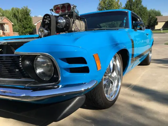 reserve lowered $4,000! 1969 mustang fastback bds blower 1000hp 400 automatic