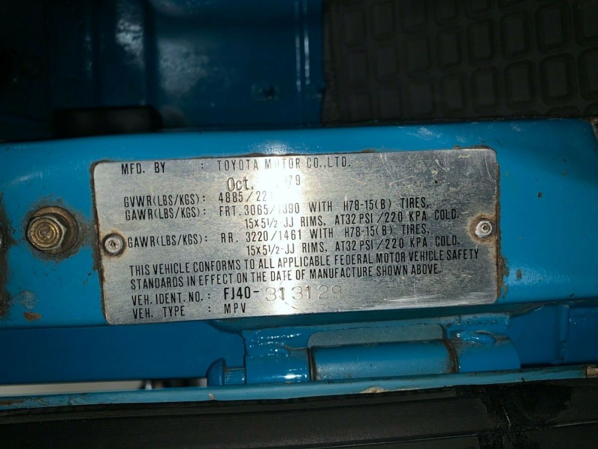1980 toyota land cruiser us spec fj40 five speed, split tcase, 4wd