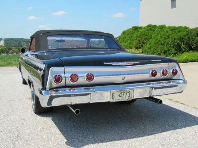 1962 chevrolet impala ss 0 black convertible 8 cyl 4 speed auto