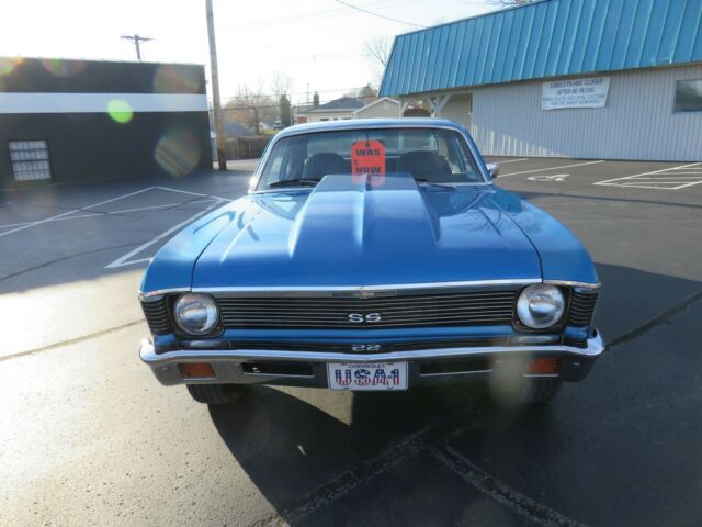 nice 1971 chevy nova ss396 4 speed clone mulsanne blue black bucket seats solid