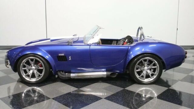 classic vintage chrome cobra shelby 302 v8 5 speed manual blue