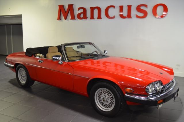 1990 jaguar xjs xjs 30368 miles red convertible 12 cylinder engine 5.3l/326 3-sp