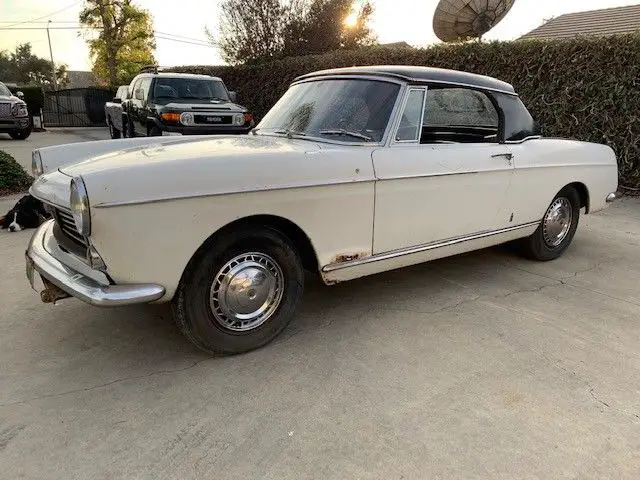 1963 peugeot 404 convertible, 1 owner, injected, with hard top, 64,000 km