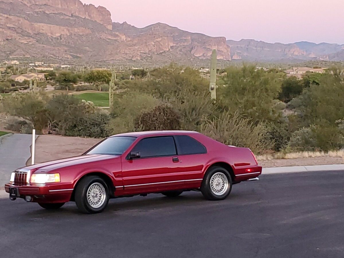 1990 lincoln mark vii red rwd automatic lsc