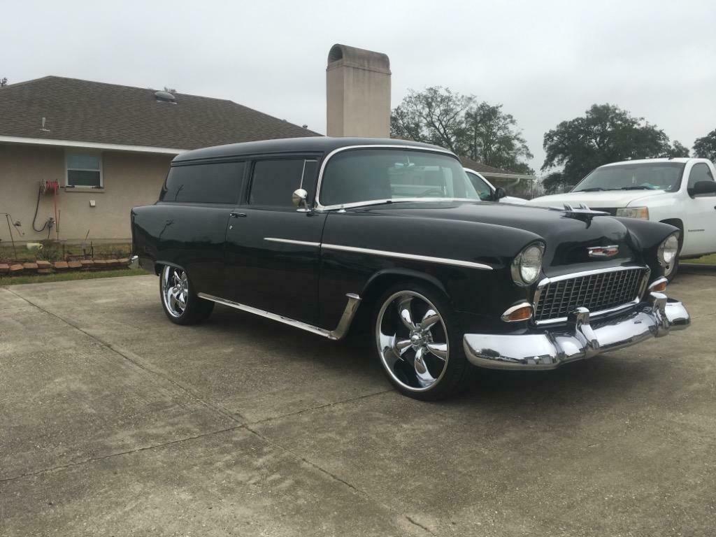 beautiful black chevrolet sedan delivery wagon with v8 and more! restored!
