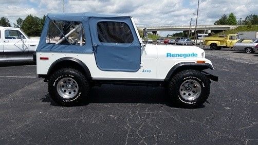 1979 jeep cj7 renegade 65246 miles white/blue denim