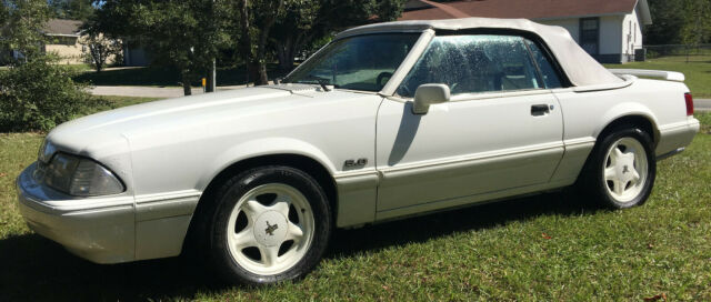 1993 ford mustang 5.0l lx convertible triple white feature car summer edition