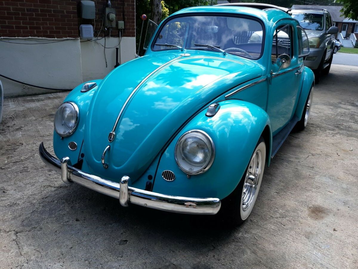 1962 vw beetle with factory sliding roof new paint new interior new coker tires