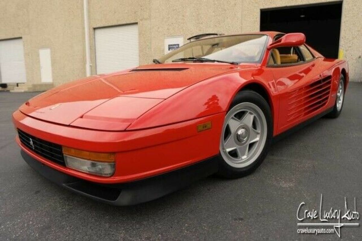 1986 ferrari testarossa flying mirror coupe manual rosso corsa