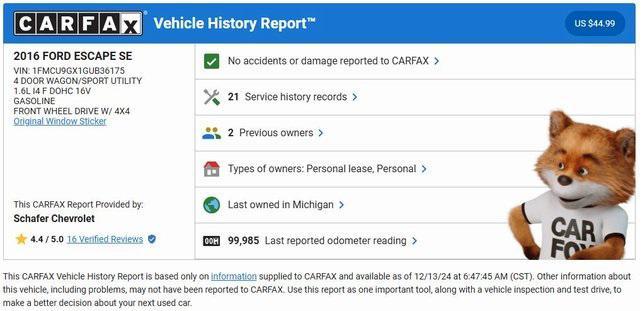 2016 ford escape se