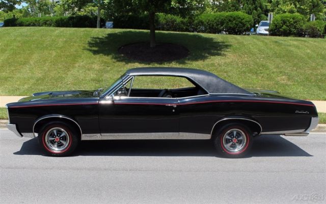 1967 pontiac gto matching numbers h.o. triple black with phs docs