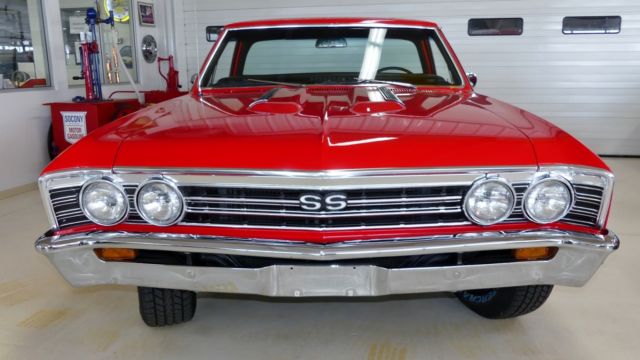 1967 chevrolet el camino 88500 miles viper red pickup 350 manual 4-speed