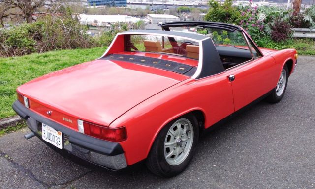 porsche 914 1972 72 excellent orig. low miles california car bahia red, alloys