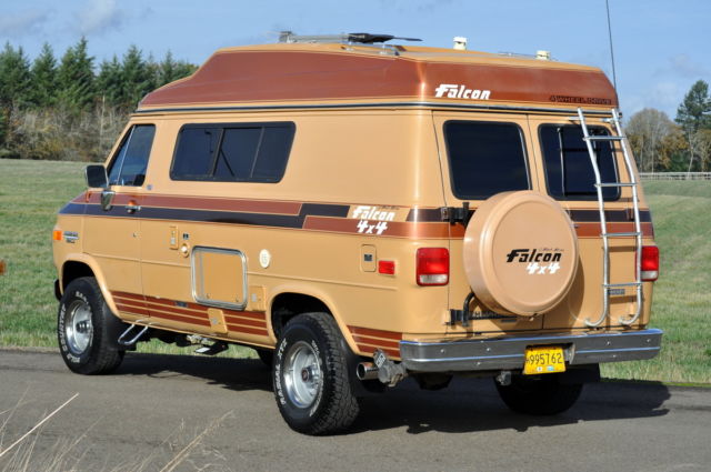 1989 chevrolet g20 falcon intervec 4x4 motorhome camper van rv wagon chevy k5 gm