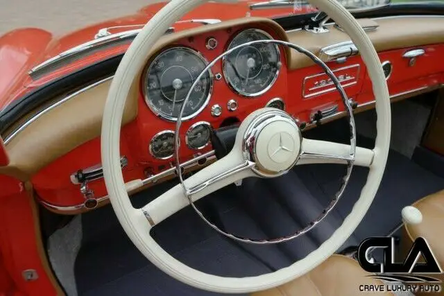 1962 mercedes-benz 190sl convertible manual red