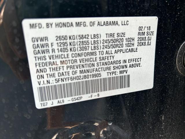 2018 honda pilot elite