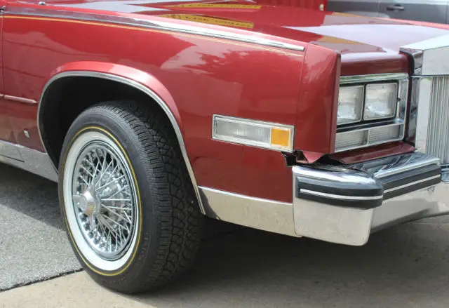 1984 cadillac eldorado biarritz 2 door convertible - maroon