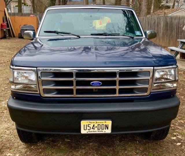 ford f-150 xl pick up truck blue 6cyl, 5spd manual 1993