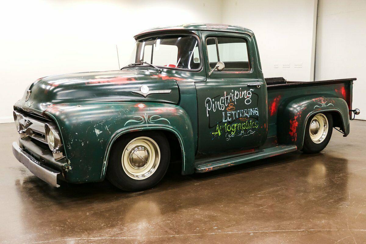 1956 ford f100 44974 miles green truck 350ci v8 700r4 automatic