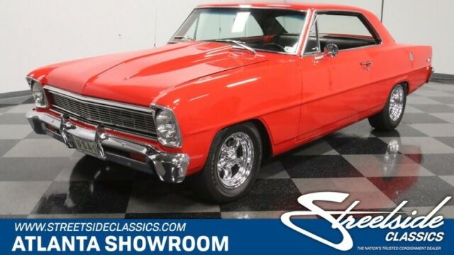 classic vintage chrome chevy 383 v8 4-speed manual transmission red