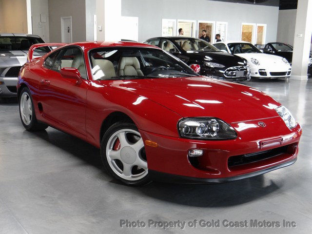 1994 toyota supra twin-turbo red/tan targa top only 54k miles 100% all stock wow