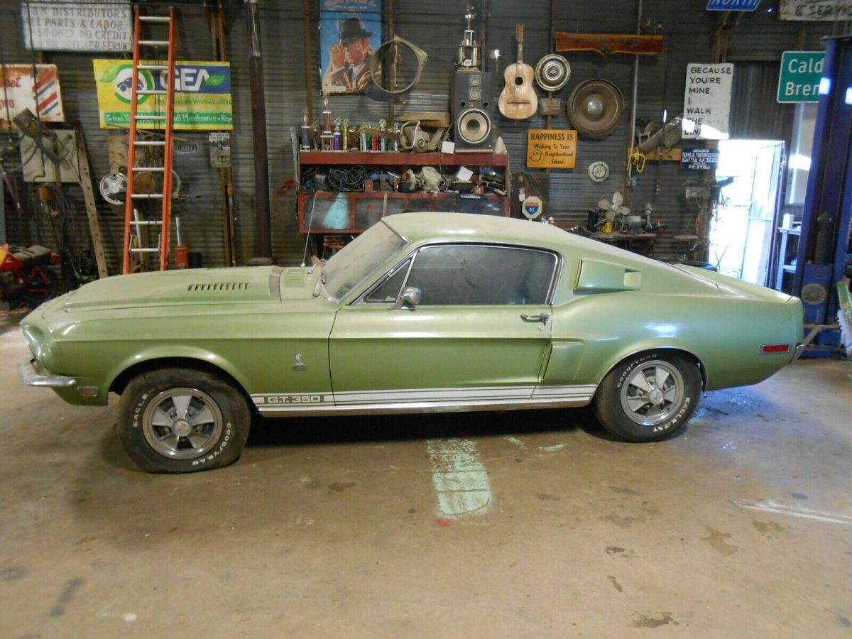 1968 shelby gt-350 cobra fastback mustang (barn find)
