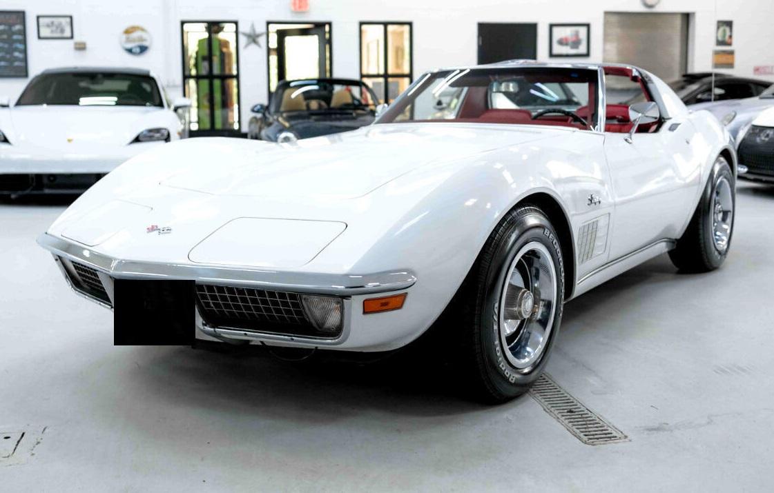 1971 chevrolet corvette hardtop white coupe 350 ci v8 93883 miles