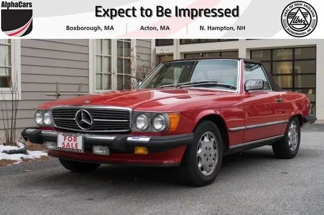 signal red mercedes-benz 560sl at alphacars & ural of new england