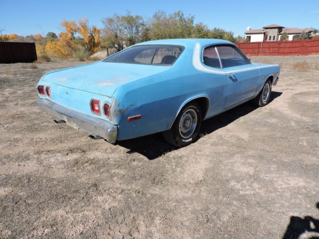 1973 dodge dart 340 sport with sunroof and fold down seat petty blue rare 73