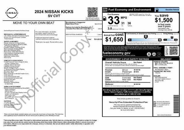 2024 nissan kicks sv