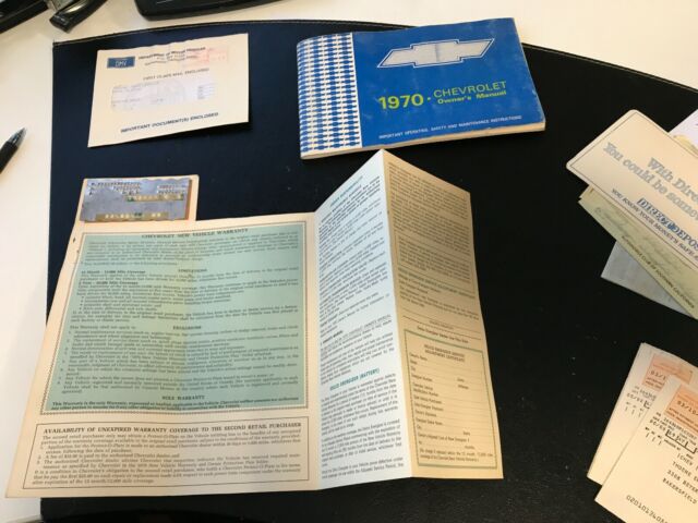 1970 chevrolet impala kingswood wagon w/ original pro-tect-o plate & owners book