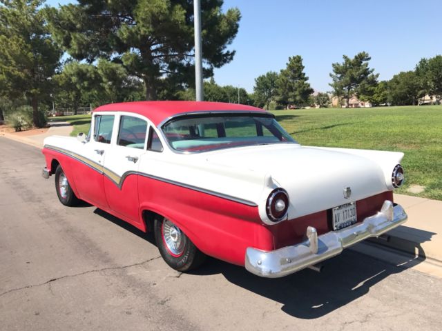 no reserve 1957 ford fairlane sedan 4 door v8 new engine runs great
