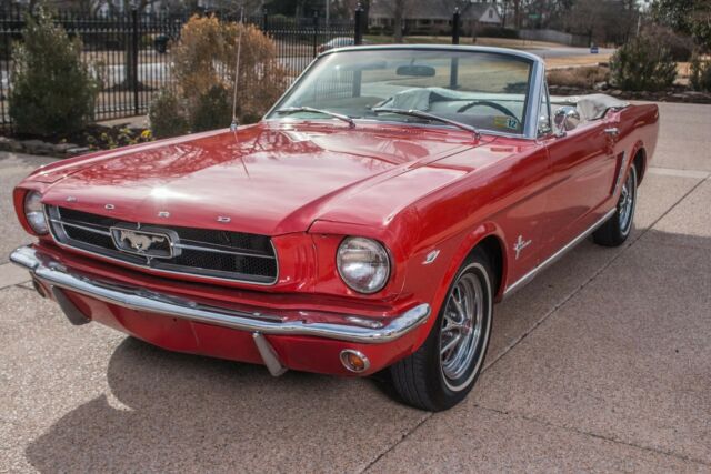 mustang convertible red with white interior original