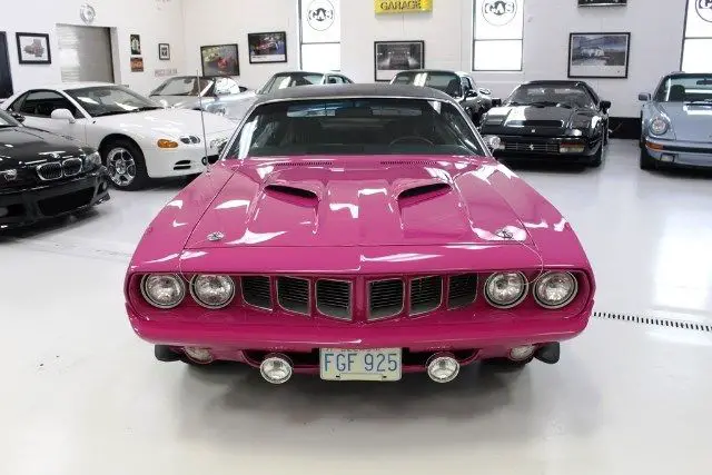 1971 plymouth cuda 72287 miles pink 440ci automatic