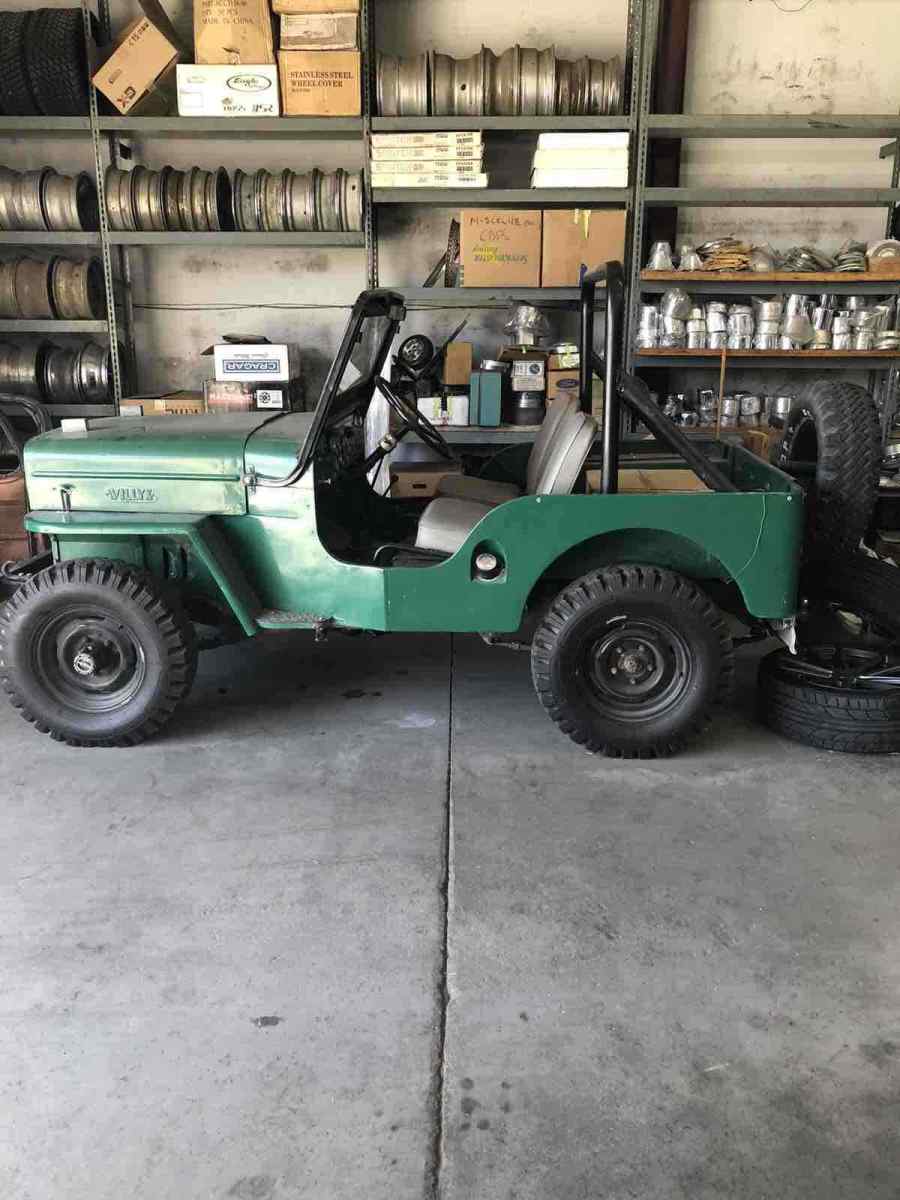 1953 jeep cj-3b green 4wd manual