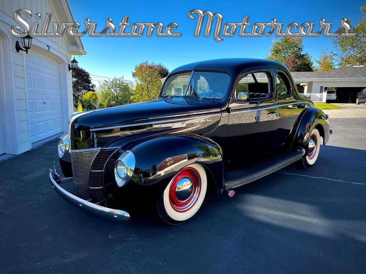 1940 black stunning 327ci show condition business coupe hotrod