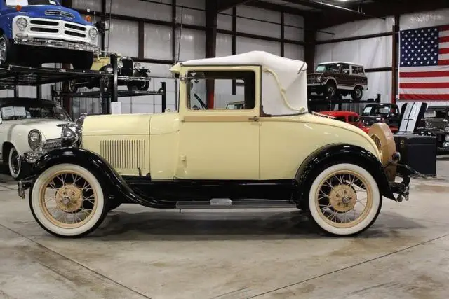 1929 ford model a 66440 miles yellow coupe 4 cyl manual