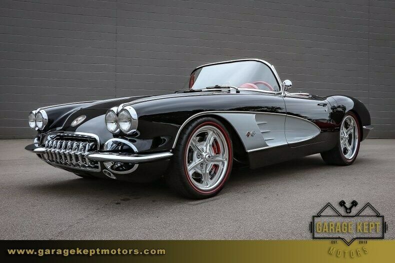 1958 chevrolet corvette black convertible 6.2 liter v8 164 miles