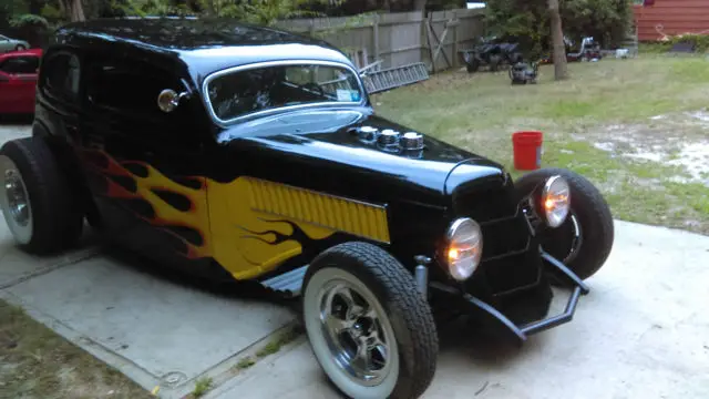 1935 steel body ford that was a centerfold feature in rod and custom magazine