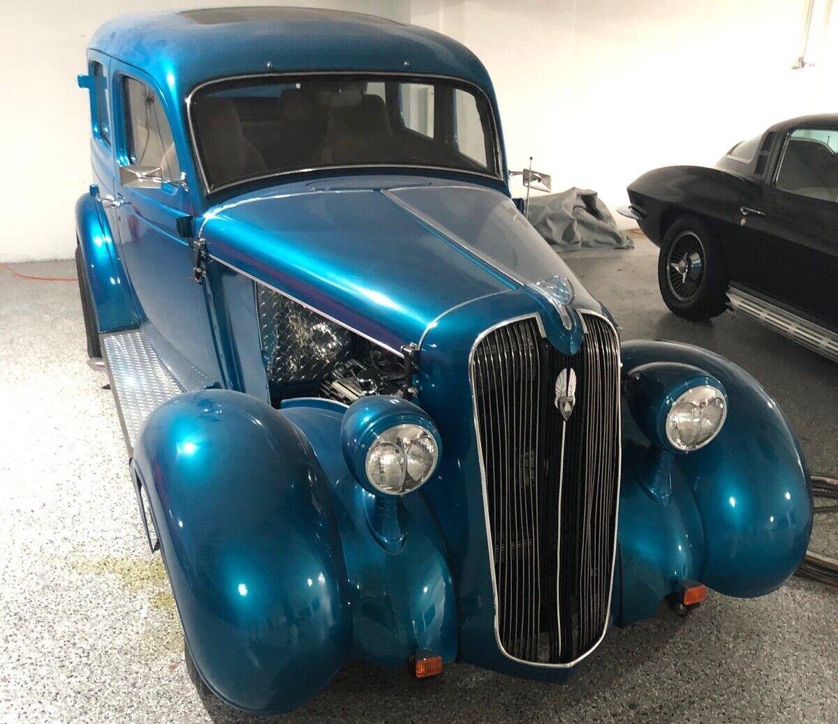 1936 plymouth p1 blue sedan 350 crate motor 8 cyl