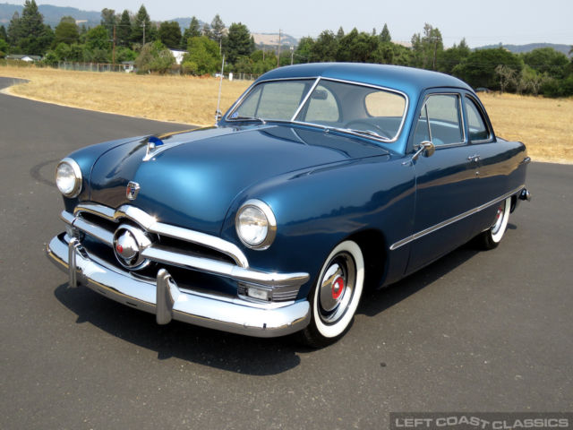 1950 ford custom club coupe shoebox restomod, restored california car, 302/c4